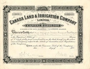 Canada Land and Irrigation Co. Limited